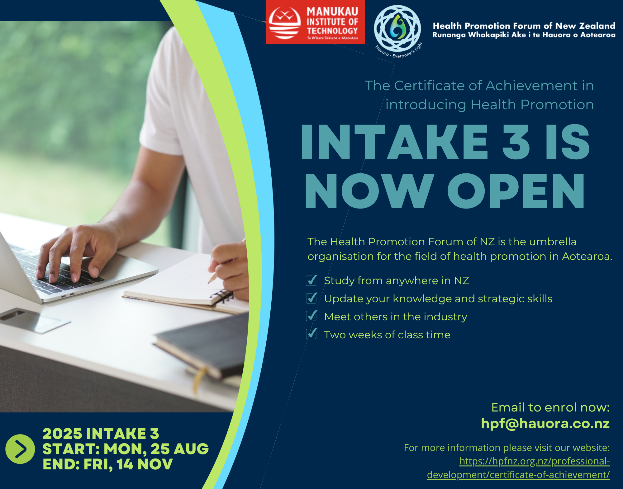 Registrations open for short course in health promotion image
