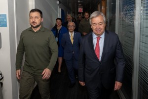 Guterres meets with Ukraine President