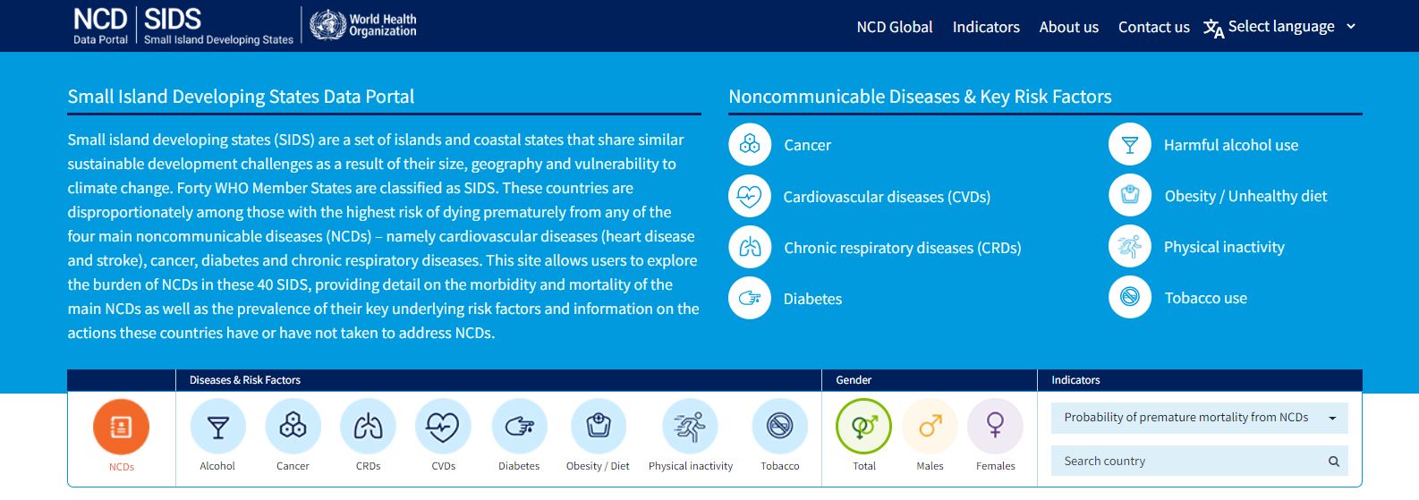 WHO releases data portal on NCDs in small island nations image